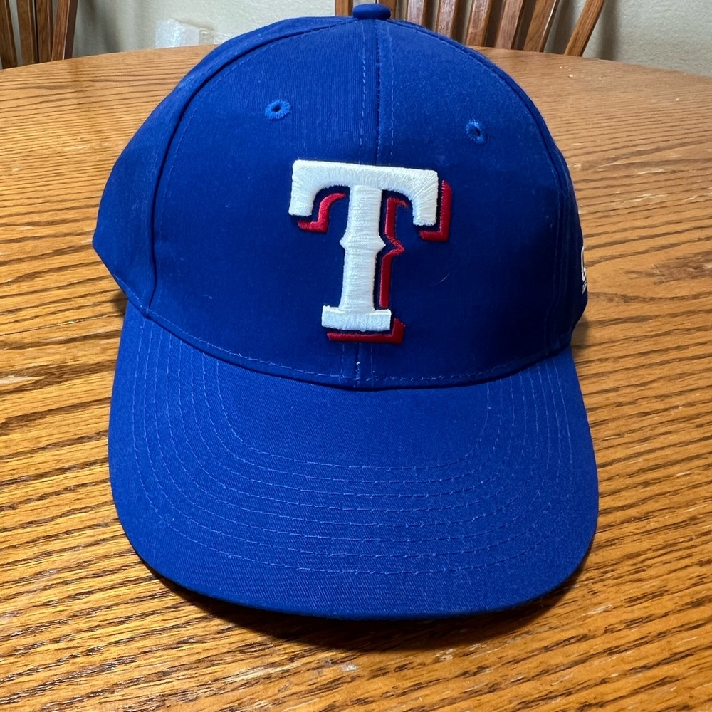 Texas Rangers Velcro Adjustable Hat Blue One Size